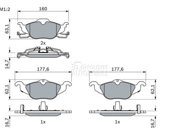 Kocione plocice BOSCH za Opel Astra od 2000. do 2005. god.