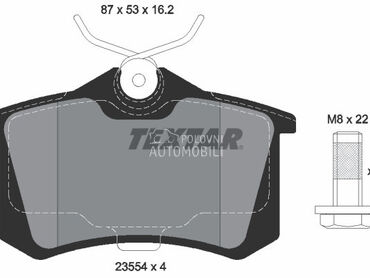 Kocione plocice TEXTAR za Renault Twingo od 2007. do 2014. god.