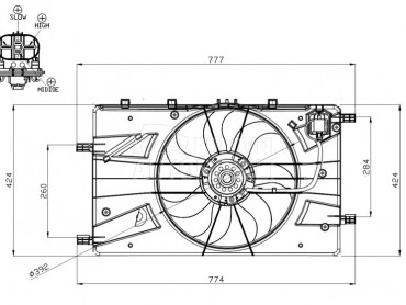 Ventilator motora visko za Opel Cascada od 2013. do 2019. god.