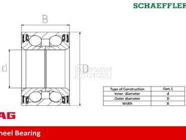 Lezaj lager tocka za Porsche Cayman od 2013. do 2016. god.