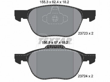 Kocione plocice TEXTAR za Volvo C30 od 2006. do 2012. god.