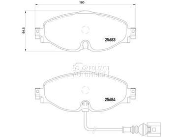 Kocione plocice BREMBO za Volkswagen Passat od 2014. do 2020. god.