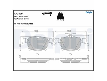 Kocione plocice DELPHI za Seat Tarraco od 2018. do 2021. god.