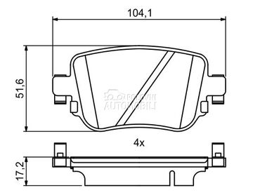 Kocione plocice BOSCH za Audi A1 od 2011. do 2018. god.