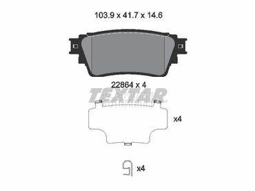 Kocione plocice TEXTAR za Mitsubishi Outlander za 2013. god.