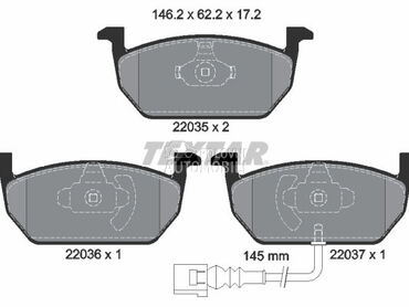 Kocione plocice TEXTAR za Škoda Octavia od 2012. do 2020. god.