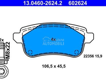 Kocione plocice za Renault Talisman od 2018. do 2022. god.