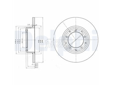 Kocioni disk DELPHI za Land Rover Defender od 1998. do 2016. god.