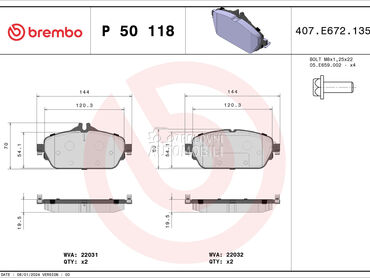 Kocione plocice BREMBO za Mercedes Benz C Klasa od 1993. do 2000. god.