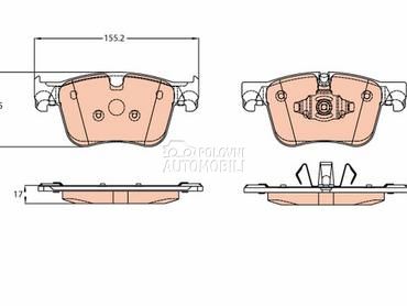 Kocione plocice TRW za Peugeot 508 od 2018. do 2023. god.