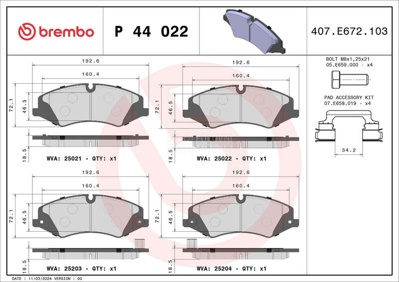 Kocione plocice BREMBO