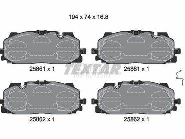 Kocione plocice TEXTAR za Audi e-tron od 2018. do 2020. god.