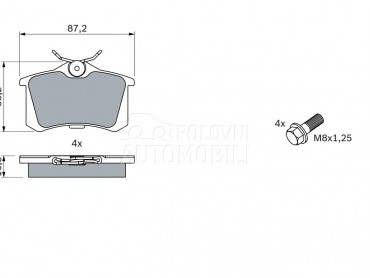 Kocione plocice BOSCH za Peugeot 307 od 2003. do 2009. god.