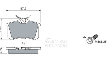 Kocione plocice BOSCH za Volkswagen Golf od 1993. do 1999. god.