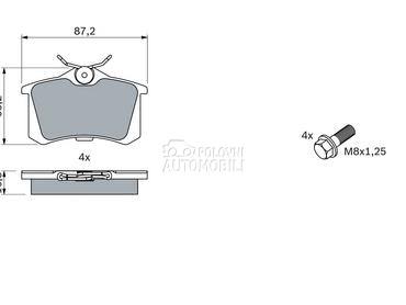 Kocione plocice BOSCH za Volkswagen Vento od 1991. do 1998. god.