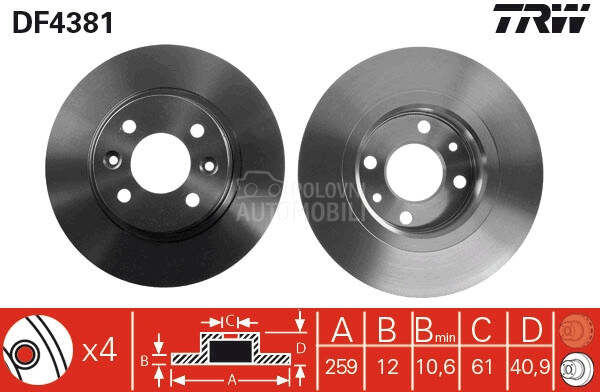 Kocioni disk TRW