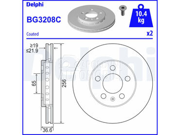 Kočioni disk za Volkswagen Golf od 2002. do 2003. god.