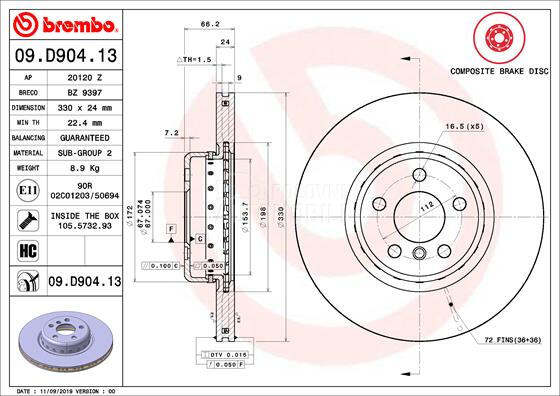 Kočioni disk Brembo
