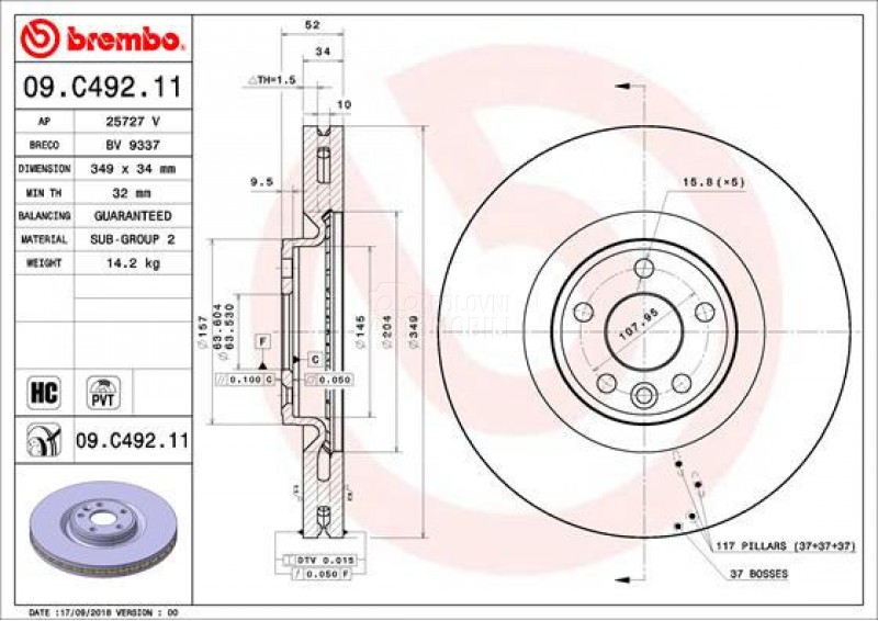 Kočioni disk Brembo