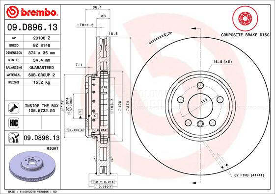 Kočioni disk Brembo