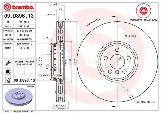 Kočioni disk Brembo