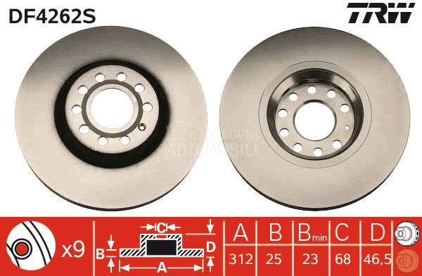 Kocioni disk TRW