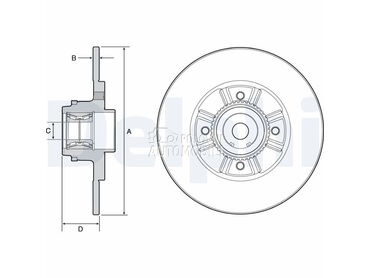 Kocioni disk DELPHI za Renault Megane od 1996. do 2003. god.