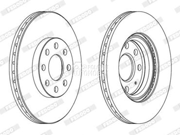 Kocioni disk FERODO za Fiat Stilo od 2001. do 2007. god.