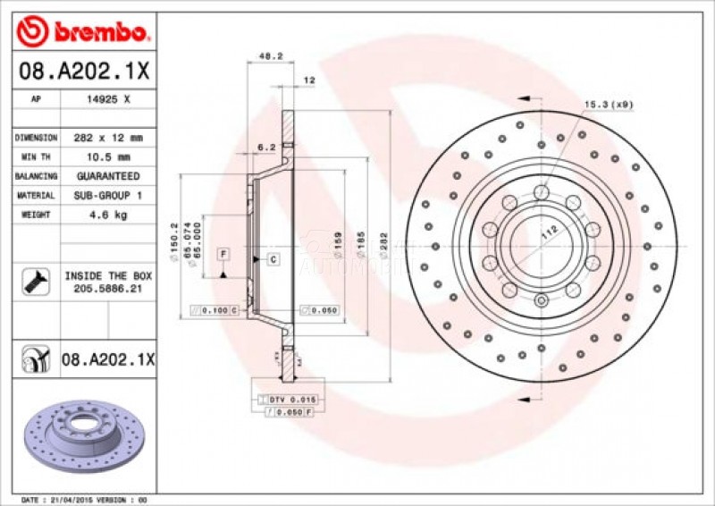 Kočioni disk Brembo