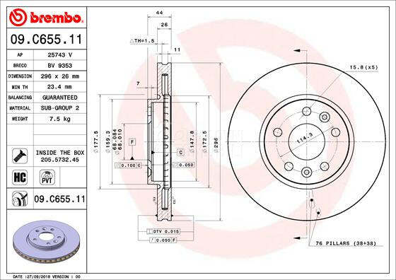 Kočioni disk Brembo