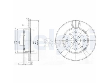 Kocioni disk DELPHI za Daihatsu Cuore od 2006. do 2012. god.