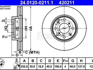 Kocioni disk ATE za Suzuki Splash za 2012. god.