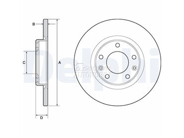 Kocioni disk DELPHI za Peugeot 308 od 2014. do 2021. god.