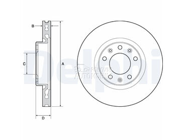 Kocioni disk DELPHI za Peugeot 308 od 2013. do 2021. god.