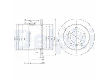 Kocioni disk DELPHI za Mercedes Benz G Klasa od 1989. do 2015. god.