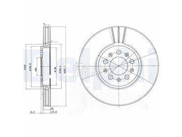 Kocioni disk DELPHI za Volkswagen Polo od 2001. do 2009. god.