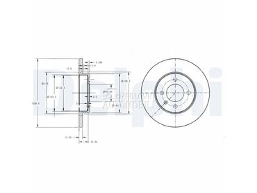 Kocioni disk DELPHI za Volkswagen Golf od 1993. do 1998. god.