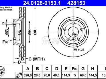 Kočioni disk za Nissan 350Z od 2004. do 2009. god.