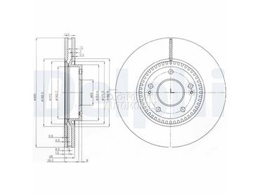 Kocioni disk DELPHI za Kia Optima od 2010. do 2015. god.