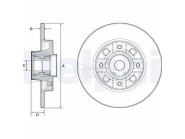 Kocioni disk DELPHI za Peugeot 207 od 2006. do 2015. god.