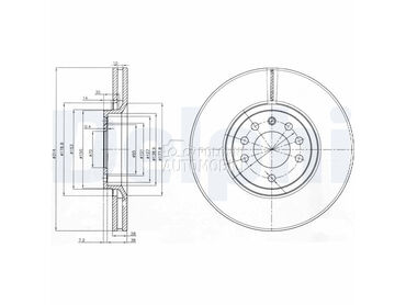 Kocioni disk DELPHI za Saab 9-3 od 2005. do 2015. god.