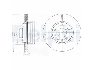 Kocioni disk DELPHI za Opel Zafira od 2011. do 2019. god.