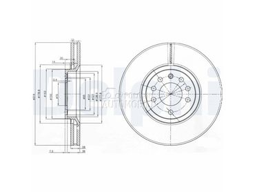 Kocioni disk DELPHI za Opel Signum od 2003. do 2008. god.