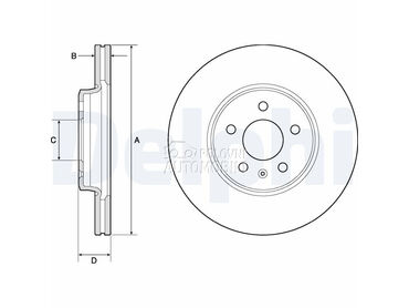Kocioni disk DELPHI za Audi A4 od 2016. do 2020. god.
