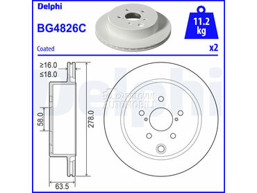 Kocioni disk DELPHI za Subaru Forester od 2008. do 2013. god.