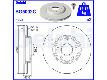 Kocioni disk DELPHI za Kia pro_cee`d od 2018. do 2019. god.