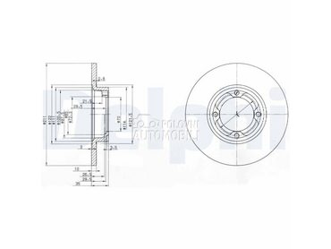 Kočioni disk za Daihatsu Cuore od 1995. do 1998. god.