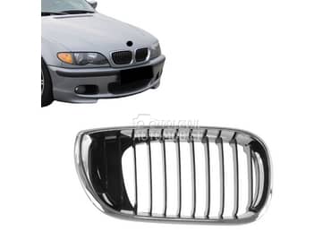 Maska Grill Hrom-Crna E46 Rest za BMW 315, 316, 318 ... od 2002. do 2005. god.
