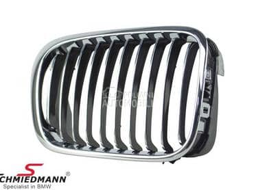 Maska Grill Hrom Crna E46 za BMW 315, 316, 318 ... od 1999. do 2002. god.