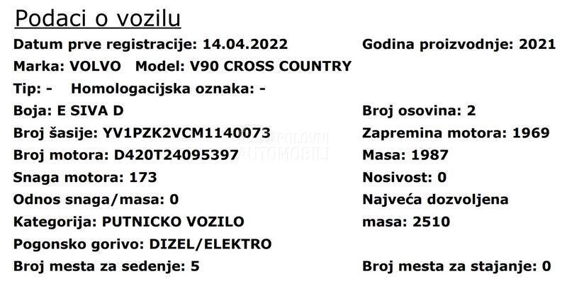 Volvo V90 Cross Country B5/AWD/RESTYLE